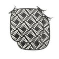thumbnail image 1 of Geometric Chair Seating Cushion Set of 4, Repetitive Triangular Pattern Contemporary Design, Seat Pads for Office with Anti-slip Backing, 16"x16", Charcoal Grey Eggshell, by Ambesonne, 1 of 7