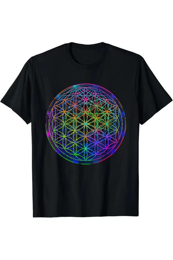 Geometric Chakra T-Shirt Ă¢â‚¬â€œ Psychedelic Sacred Geometry Spiritual Tee Unisex