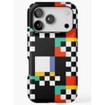 Geometric Checkerboard Color Block Tough Case for Apple iPhone ...