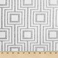 thumbnail image 1 of Geometric Chenille Upholstery Brocade Jacquard 58/59" Fabric By The Yard - Off White / Grey, 1 of 1