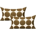 thumbnail image 1 of Geometric Chocolate Lumbar Rectangle Oblong Throw Pillow Covers Cases 12x20 Set of 2 Home Decor Accent Decorative Cushion Outdoor for Couch Patio Sofa, Coffee Brown Color, 1 of 1