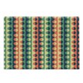 thumbnail image 1 of Geometric Circle Cutting Board, Pop Art Style Vertical Striped Half-Pattern Ring Forms Retro Poster Print, Decorative Tempered Glass Cutting and Serving Board, Large Size, Orange Teal, by Ambesonne, 1 of 1