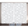 thumbnail image 1 of Ambesonne Geometric Curtains 2 Panel Set, Circuit Band, 108" x 90", Grey, 1 of 3