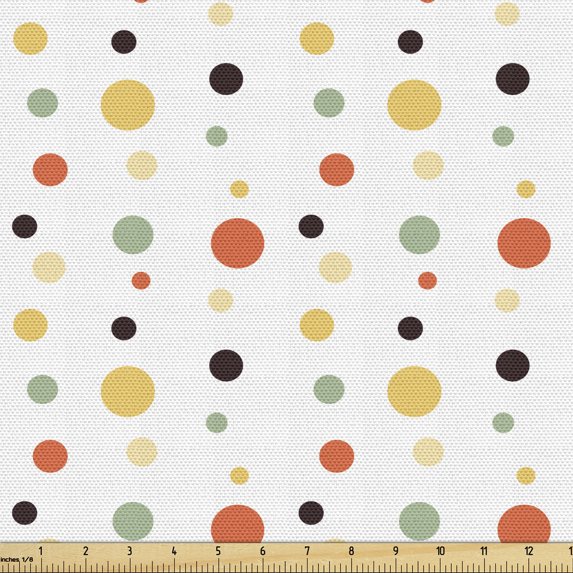 Ambesonne Geometric Fabric by the Yard Upholstery, Circes Sports Fun, 1 Yard, Multicolor