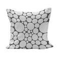 thumbnail image 1 of Geometric Circle Fluffy Throw Pillow Cushion Cover, Retro Pattern with Large Small Round Dots Abstract Art Print Image, Decorative Square Accent Pillow Case, 18" x 18", Dark Grey White, by Ambesonne, 1 of 5