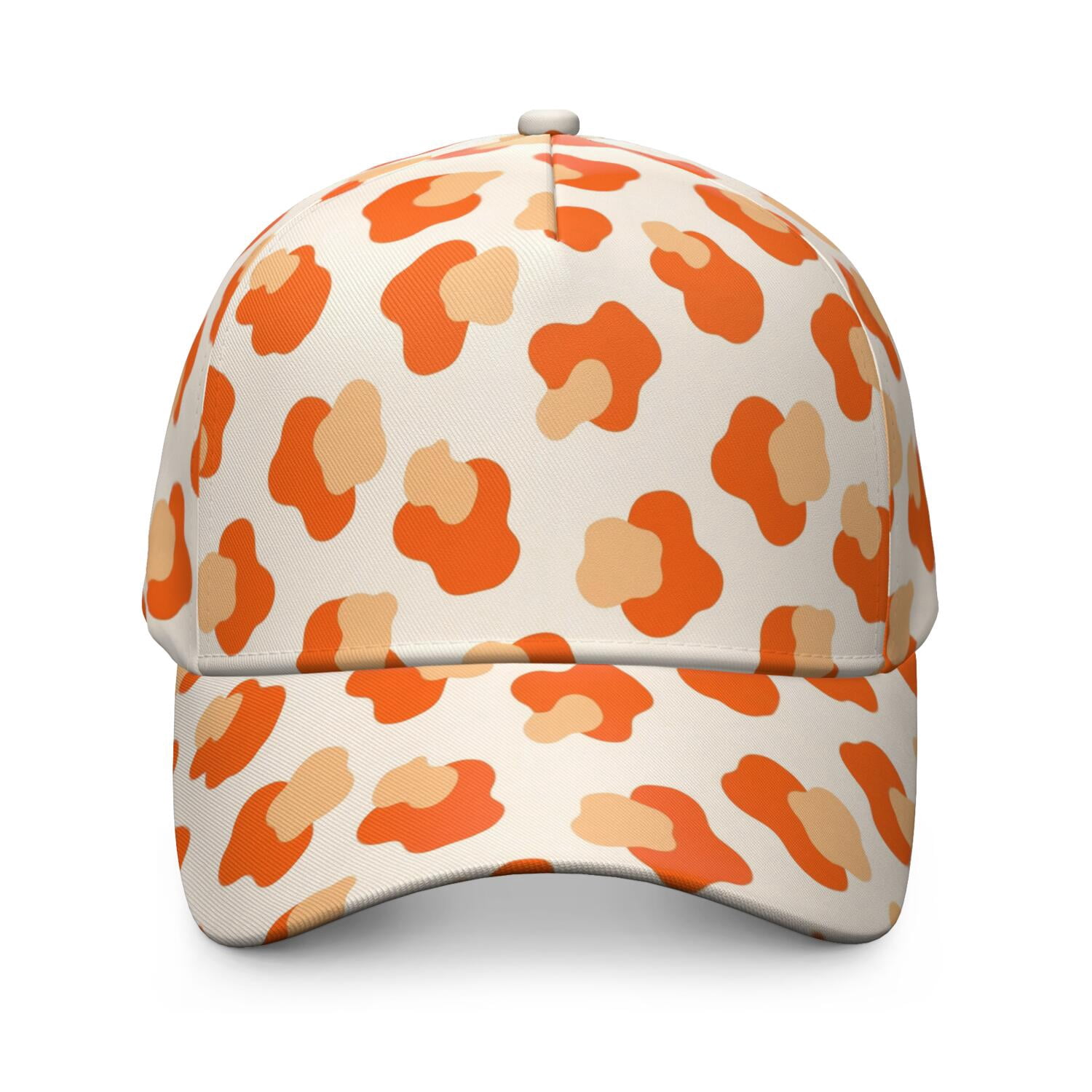 Geometric Circle Orange Pattern Baseball Cap, Sports Sun Cap with Snap ...
