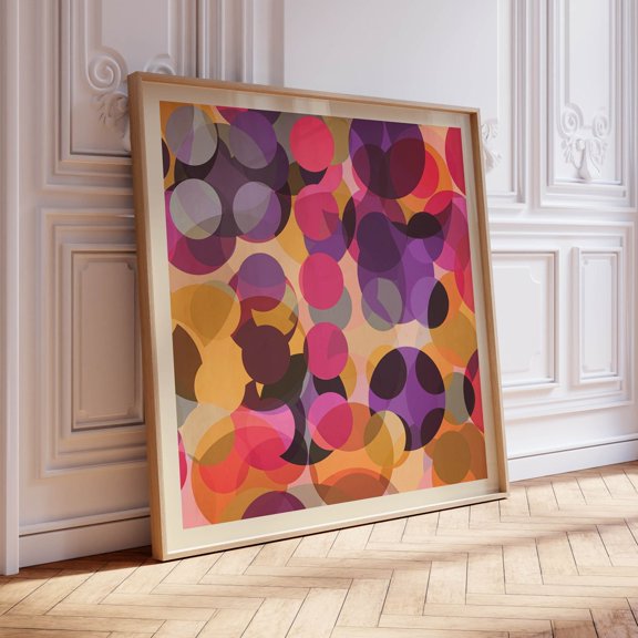 Geometric Circle Pattern Square Wall Decor