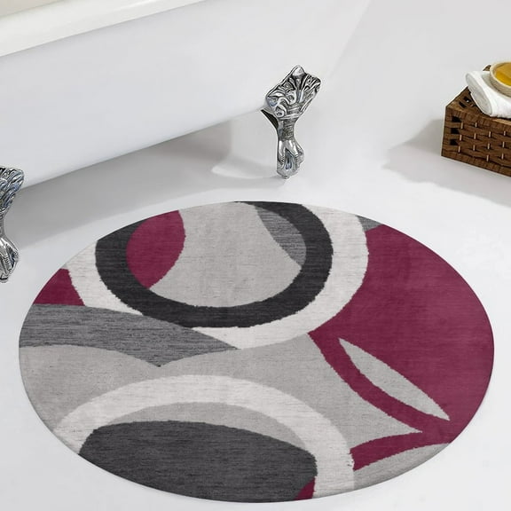 Geometric Circle Rug Round Area Rugs for Bedroom Living Room, 3FT Soft Comfy Indoor Circle Carpets, Carpet Home Decor Floor Mat