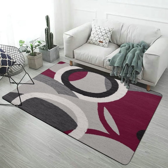 Geometric Circle Rug Soft Comfy Area Rugs Carpet Suitable for Living Room Kitchen Bedroom Laundry Room Home Decorations 40"x60"