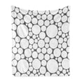 thumbnail image 1 of Geometric Circle Soft Flannel Fleece Throw Blanket, Retro Pattern with Large Small Round Dots Abstract Art Print Image, Cozy Plush for Indoor and Outdoor Use, 50" x 60", Dark Grey White, by Ambesonne, 1 of 6