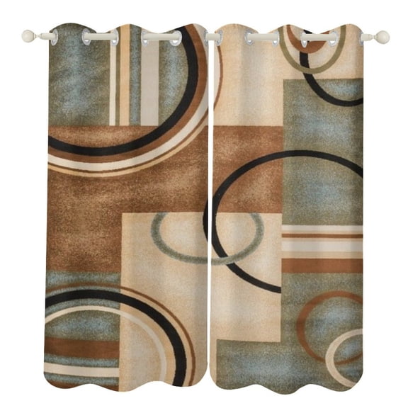 Geometric Circle Stripe Luxury Window Curtains Blinds for Living Room Kids Bedroom Bathroom Kicthen Door Home Decor 2 Panels