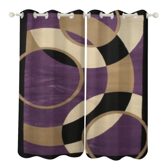 Geometric Circle Stripe Luxury Window Curtains Blinds for Living Room Kids Bedroom Bathroom Kicthen Door Home Decor 2 Panels
