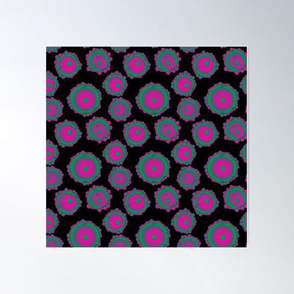 Geometric Circles Pattern Poster Wall Art, Modern Wall Decor For Living Room Bedroom, 24x24 UNFRAMED