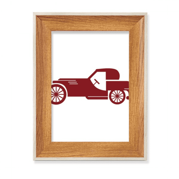 Geometric Classic Red Cars Outline Desktop Wooden Photo Frame Display Picture Art Painting Multiple Sets