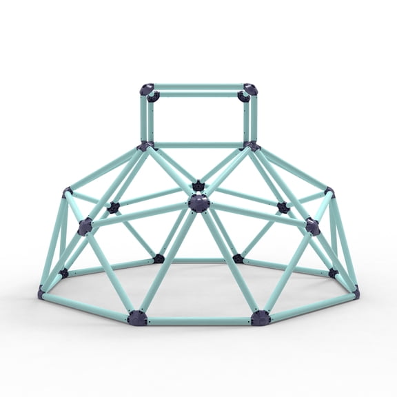 Geometric Climbing Dome for Kids Ages 3-10, Sturdy Steel Outdoor Play Structure with Easy Assembly, 70x70x47 Inch, Blue