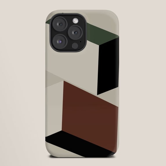 Geometric Color Block Tough Case for Apple iPhone, Polycarbonate Shell ...