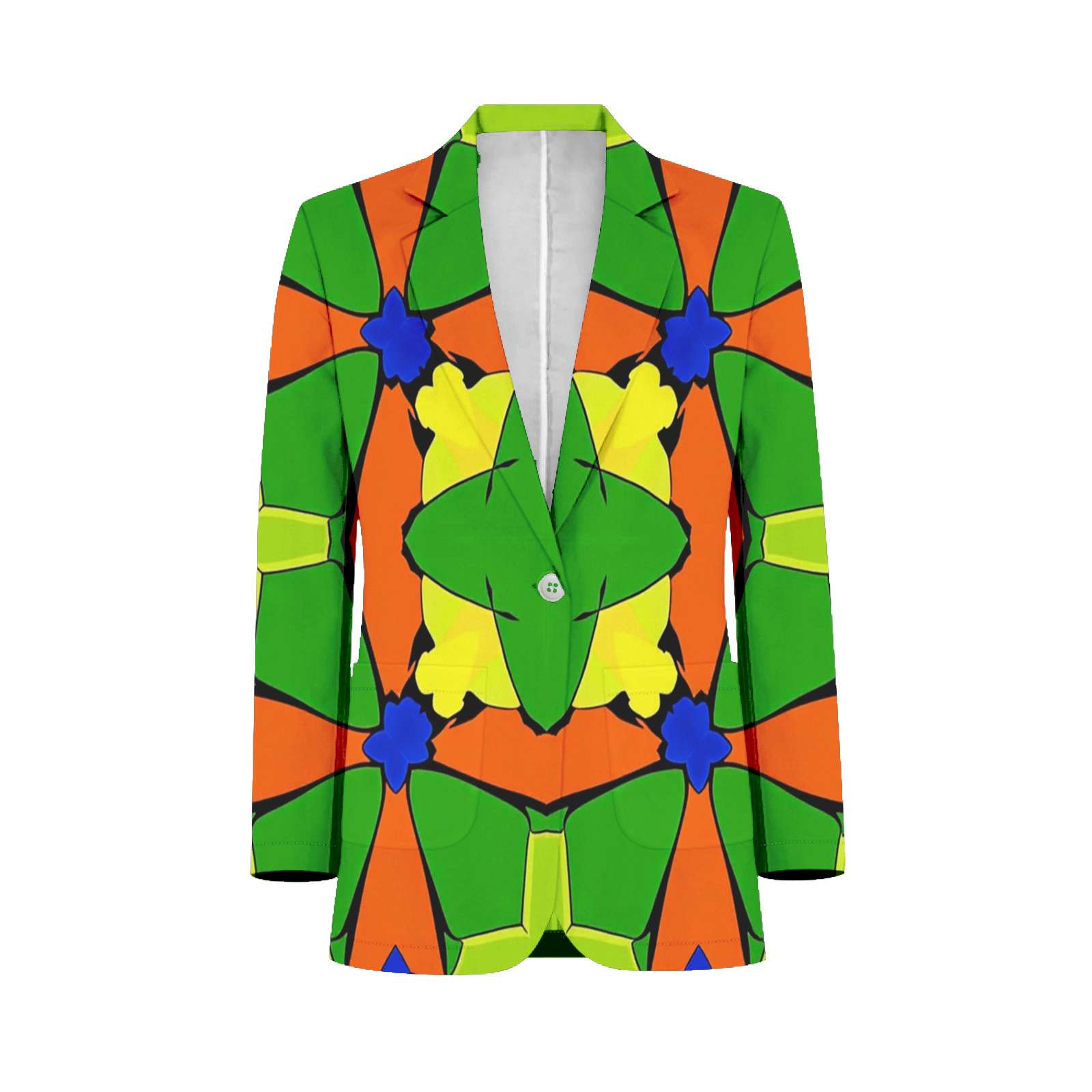 Geometric Colorful Floral Pattern Customized Men's Suits full man Shawl ...