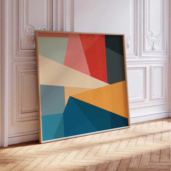 Geometric Colorful Retro Tones Wall Decor