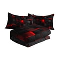 thumbnail image 1 of Geometric Comforter Set Full Size, Light Honeycomb 3 Piece Bedding Set - Modern Microfiber Quilt Set for Boys & Girls, All Season Decor with 1 Comforter 2 Pillowcases, 1 of 4
