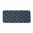 thumbnail image 1 of Geometric Computer Mouse Pad, Nature Flower Pattern with Connecting Dots Blossoming Floral Arrangement, Rectangle Non-Slip Rubber Mousepad X-Large, 35" x 15", Dark Blue Cream, by Ambesonne, 1 of 2