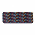thumbnail image 1 of Geometric Computer Mouse Pad, Stripped 3 Dimensional Cube Pattern Vibrant Color Palette Eighties Design, Rectangle Non-Slip Rubber Mousepad Large, 31" x 12" Gaming Size, Multicolor, by Ambesonne, 1 of 2