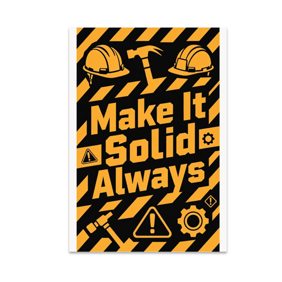 Geometric Construction Wall Art - Construction Enthusiast - 13x19 Poster Print