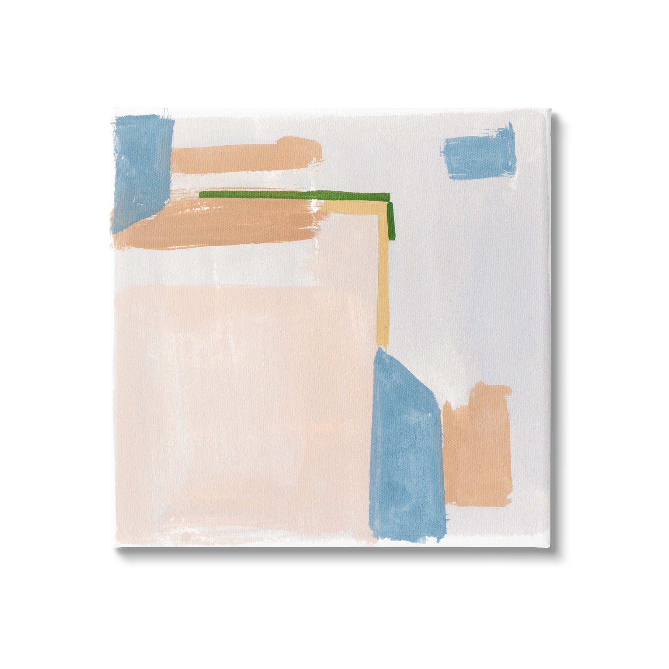 Geometric Contemporary Shapes Abstract Painting Gallery Wrapped Canvas Print Wall Art