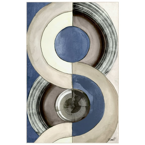 Geometric Cool I Washable Art Area Rug size 5'x8'