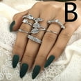 thumbnail image 1 of Geometric Copper Ring Set Fashion Plated Multi-Piece Rings Combination Ethnic Rings Trendy Jewelry Gift for Women and, 1 of 2