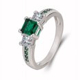 thumbnail image 1 of Geometric Copper Ring with Mosaic Electroplating Finish in Green Pink Blue White Polished Fashion Jewelry for Women, 1 of 2