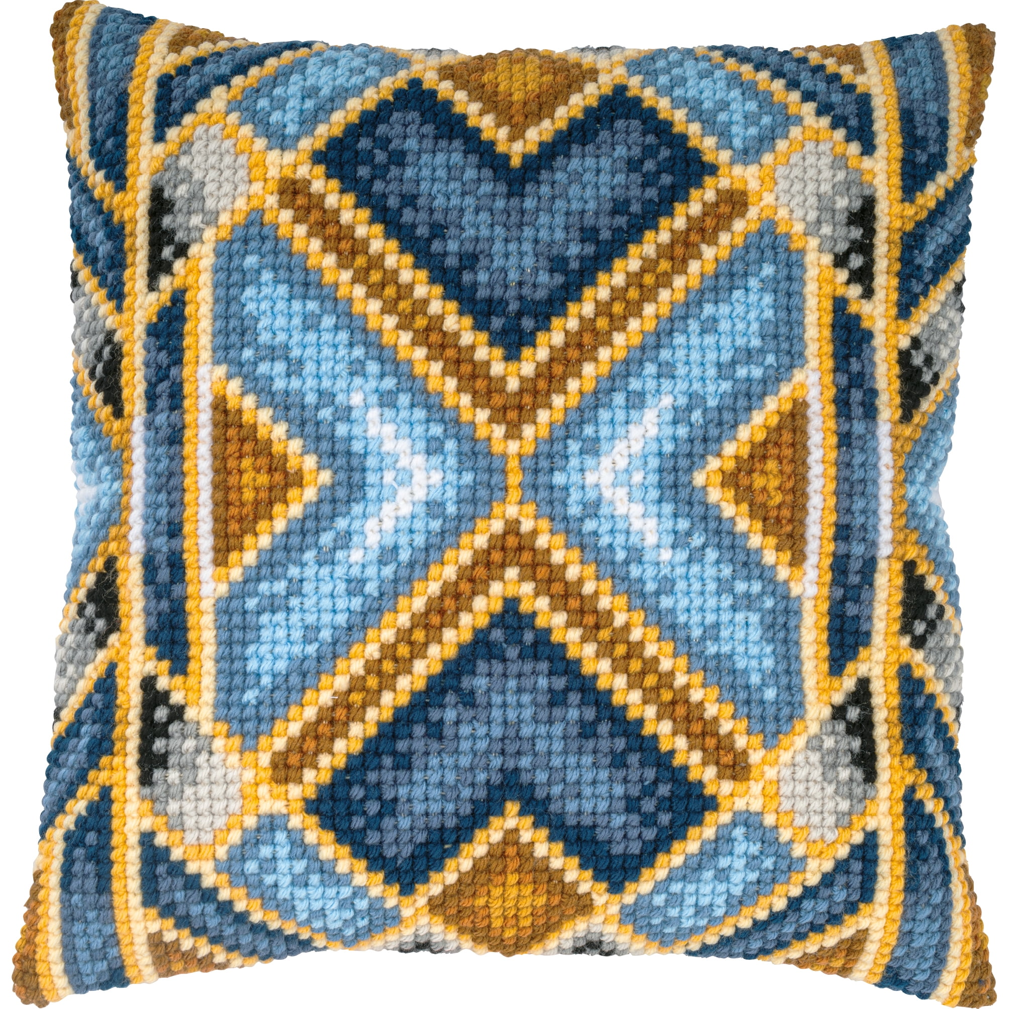 Geometric Cross Stitch Cushion Kit by Vervaco