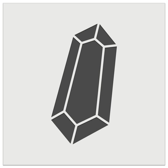 Geometric Crystal Gem Rock DIY Cookie Wall Craft Stencil - 3.5 Inch