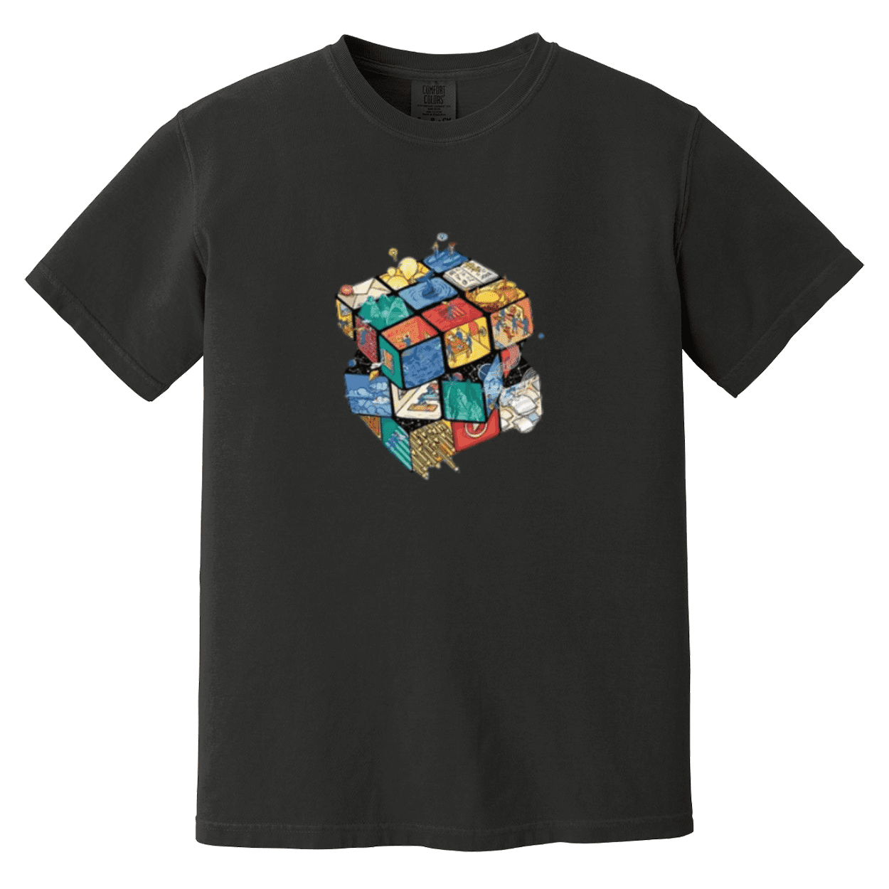 Geometric Cube Art Modern Pattern Tee Comfort Color T-Shirt, for men ...