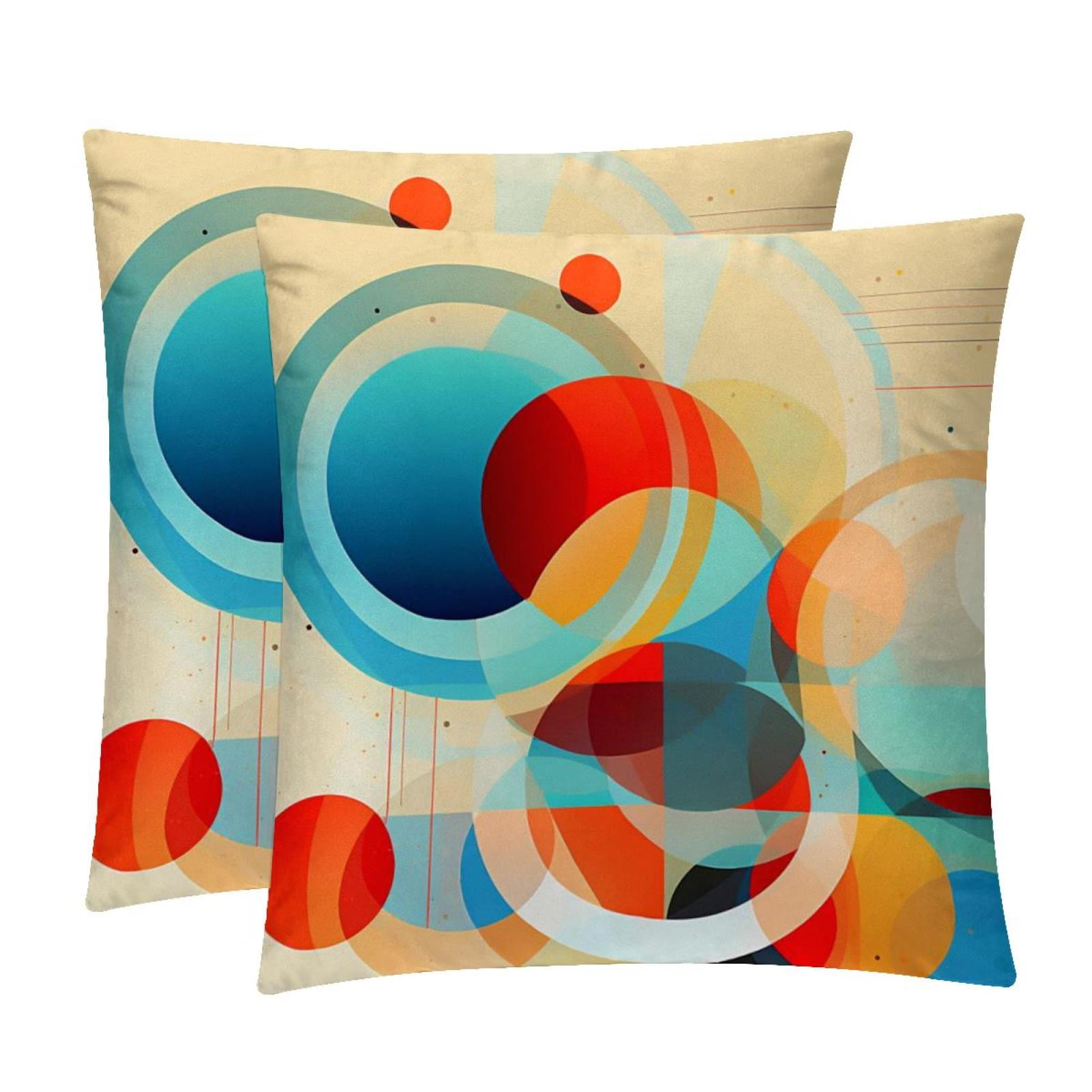 Geometric Cube Covers Throw Pillow Set 2 Pack Throw Pillow Inserts