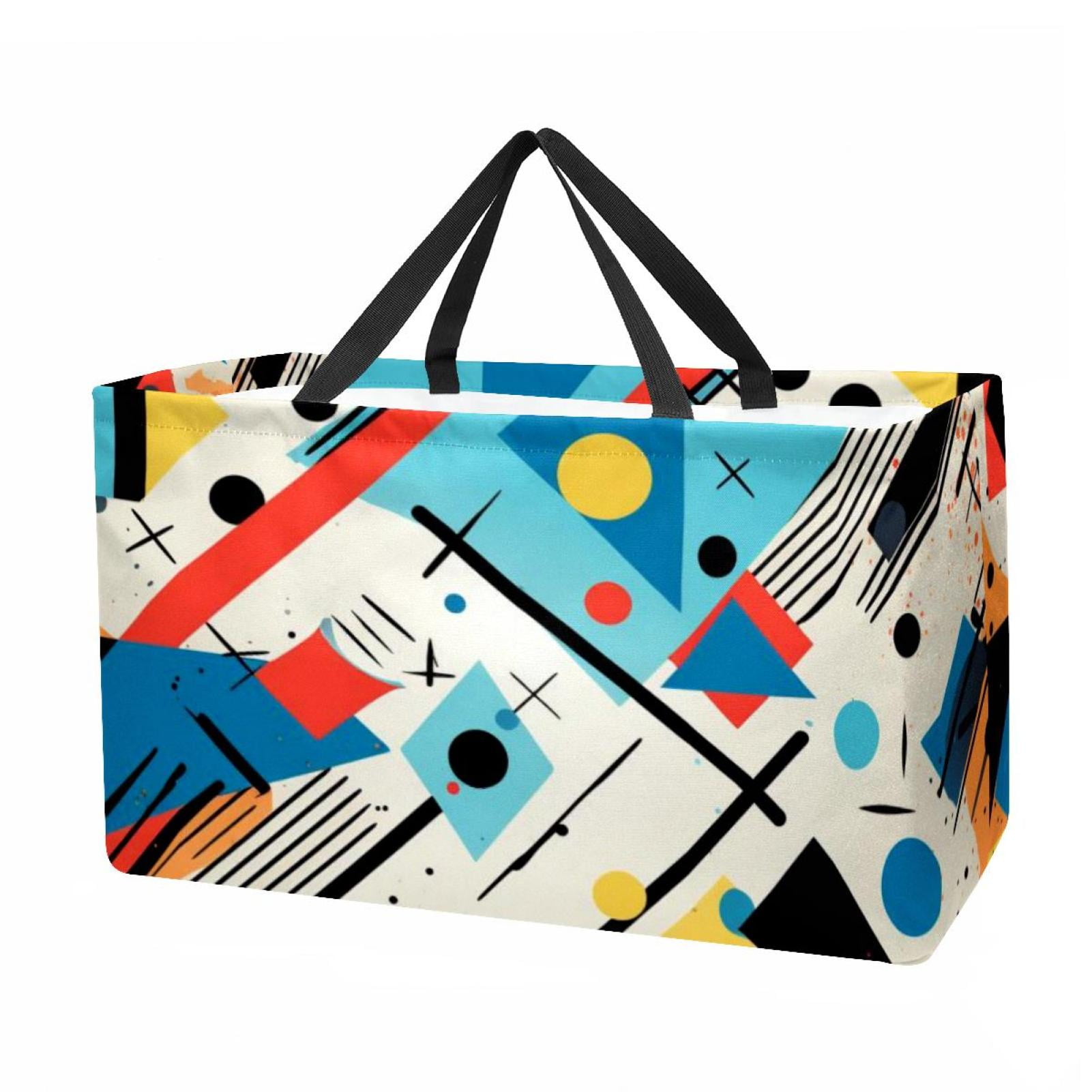 Geometric Cube Large Capacity Reusable Foldable Laundry Bag & Picnic