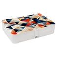 thumbnail image 1 of Geometric Cube PU Leather Jewelry Display Organizer Box Display Case Portable Earring Holder with Removable Compartment, 1 of 6