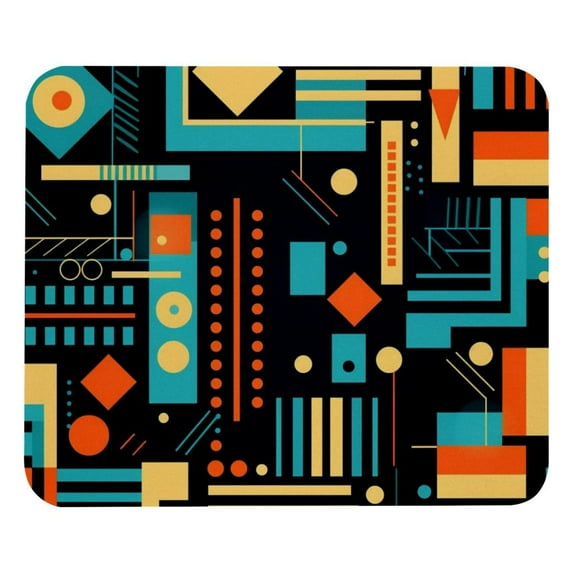 Geometric Cube Printed Gaming Mousepad Desk Mat, Non-Slip Rubber Bottom Mouse Mat 8.3x9.8 Inch - Suitable for Office and Gaming