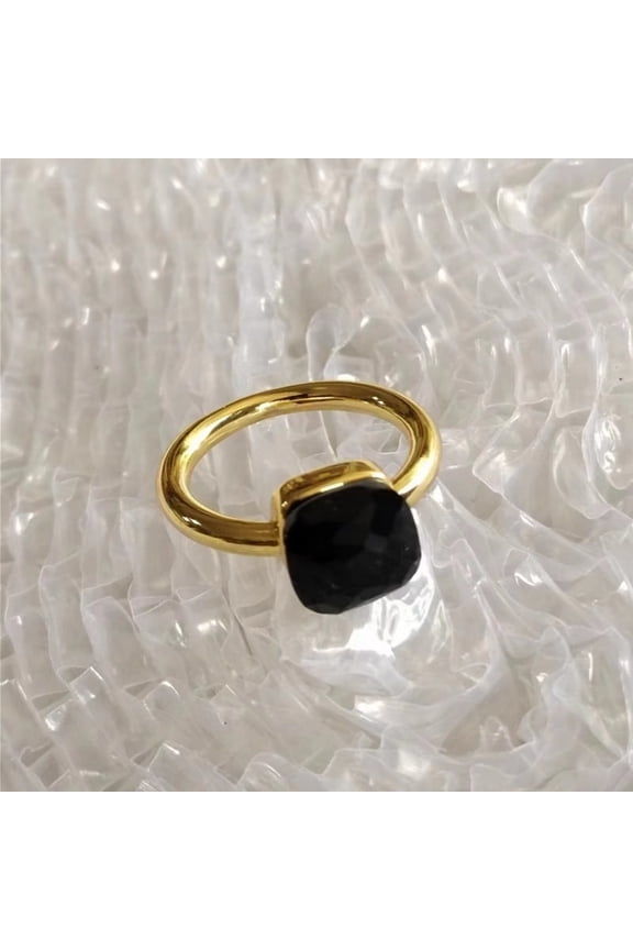 Geometric Cube Rings For Women And Men Irregular Sugar Cube Design Copper Zircon Inlaid Unisex Fashion Jewelry
