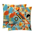 thumbnail image 1 of Geometric Cube Set of 2 Velvet Throw Pillow Covers Inserts for Bed Pillow, Decorative Pillows - 16x16 18x18 20x20 Inches with Unique Patterns for Various Occasions, 1 of 6