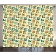 thumbnail image 1 of Ambesonne Geometric Curtains 2 Panel Set, Surreal Game Shape, 108" x 63", Multicolor, 1 of 3