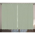 thumbnail image 1 of Ambesonne Geometric Curtains 2 Panel Set, Vintage Rhombus Stripes, 108" x 90", Pale Sage Green, 1 of 3