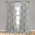 thumbnail image 1 of Geometric Curtains 2 Panels Set, Angled Stripes Composition with Square Design Mosaic Styled Colorful Pattern, Window Drapes for Living Room Bedroom, 56"W X 84"L, Multicolor, by Ambesonne, 1 of 5