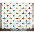 thumbnail image 1 of Ambesonne Geometric Curtains 2 Panel Set, Modern Graphic Mosaic, 108" x 90", Multicolor, 1 of 3