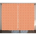 thumbnail image 1 of Ambesonne Geometric Curtains 2 Panel Set, Checkered Modern Tile, 108" x 90", Orange White, 1 of 3