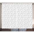 thumbnail image 1 of Ambesonne Geometric Curtains 2 Panel Set, Futuristic Style Dots, 108" x 84", Ivory and Black, 1 of 3