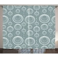 thumbnail image 1 of Ambesonne Geometric Curtains 2 Panel Set, Wavy Short Lines, 108" x 84", Blue Grey Dust, 1 of 3