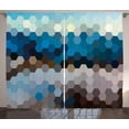 thumbnail image 1 of Ambesonne Winter Curtains 2 Panel Set, Geometric Game Blurry, 108" x 84", Multicolor, 1 of 3