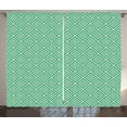 thumbnail image 1 of Ambesonne Art Deco Curtains 2 Panel Set, Geometric Contemporary, 108" x 108", Turquoise and Yellow, 1 of 3