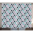 thumbnail image 1 of Ambesonne Geometric Curtains 2 Panel Set, Ancestral Polka Dots, 108" x 108", Multicolor, 1 of 3