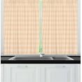 thumbnail image 1 of Geometric Curtains 2 Panels Set, Pattern of Continuous Horizontal Zigzag Figures Abstract Geometric Print, Window Drapes for Living Room Bedroom, 55W X 39L Inches, Champagne White, by Ambesonne, 1 of 2